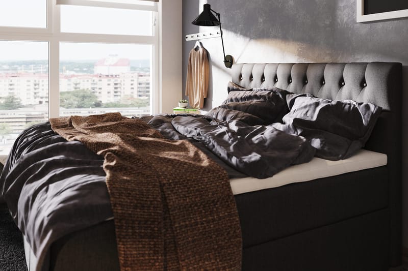 Boxy Box Bed 180x200 cm - Svart/Grå - Products - Möbler - Säng - Säng med förvaring