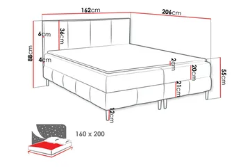 Celestine Förvaringssäng 160x200 cm - Blå - Products - Möbler - Säng - Komplett sängpaket