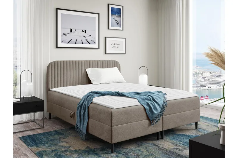 Celestine Förvaringssäng 160x200 cm, Grå