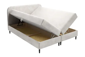 Celestine Förvaringssäng 200x200 cm - Beige - Products - Möbler - Säng - Komplett sängpaket