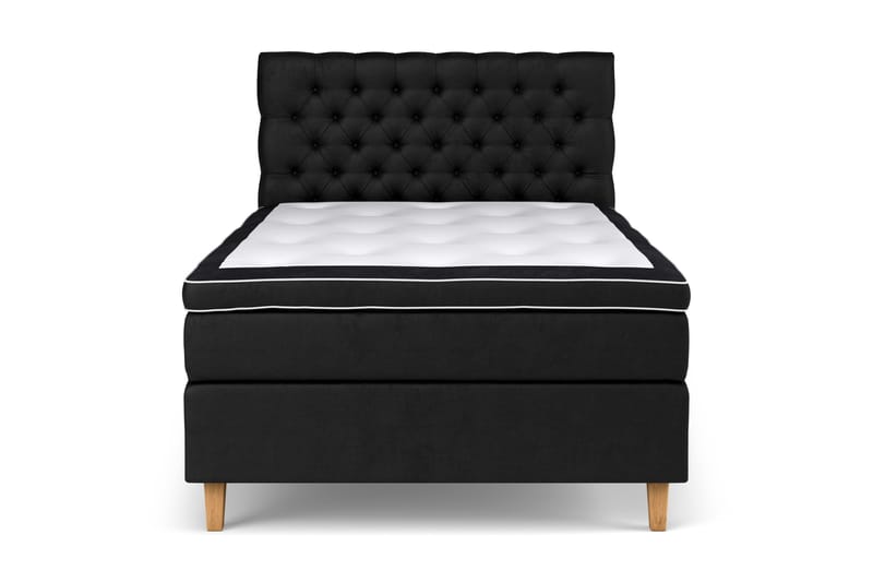 Celine Kontinentalsäng 120x200cm, Svart/Sammet