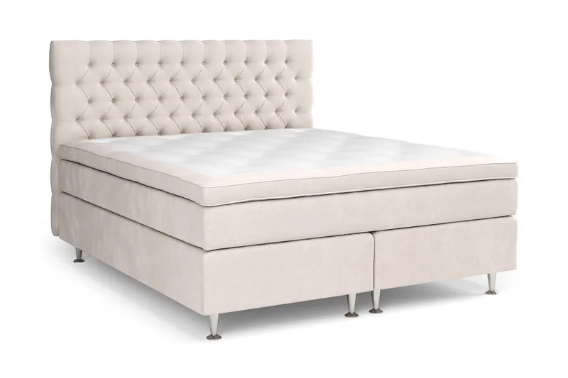 Celine Kontinentalsäng 160x200cm - Beige/Sammet - Products - Möbler - Säng - Kontinentalsäng