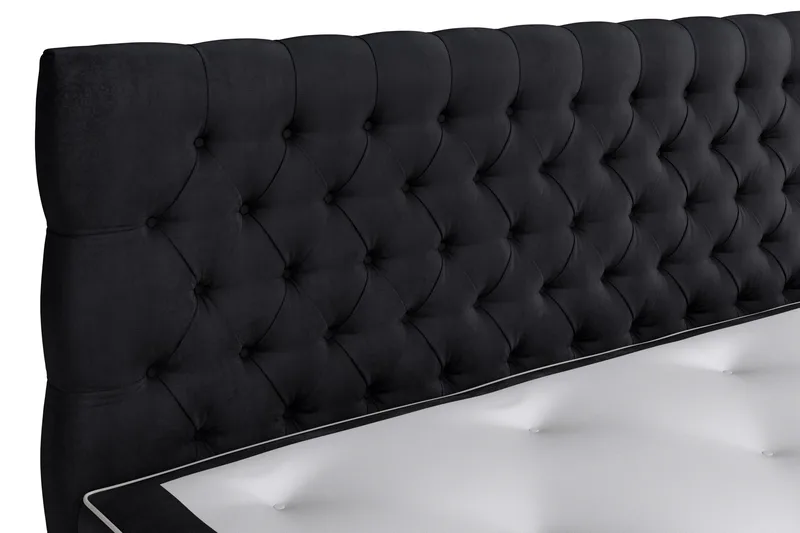 Celine Kontinentalsäng 160x200cm - Svart/Sammet - Products - Möbler - Säng - Kontinentalsäng