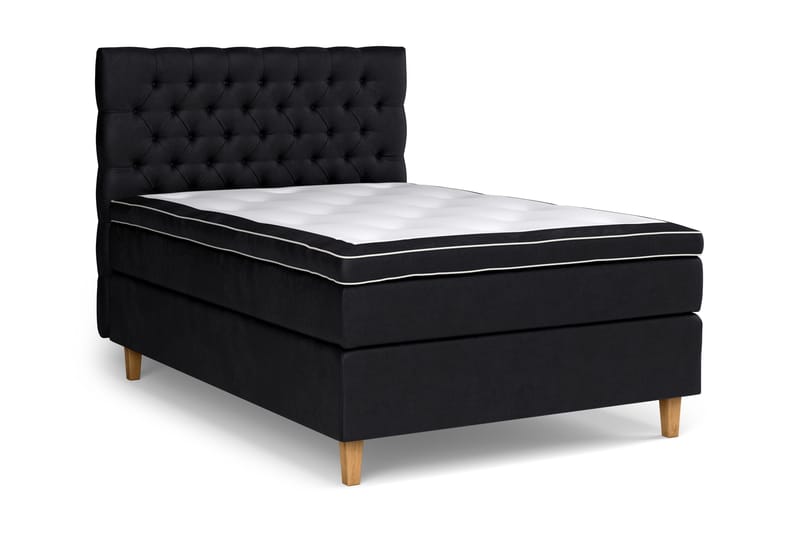 Celine Sängpaket 140x200cm - Svart/Sammet - Products - Möbler - Säng - Kontinentalsäng