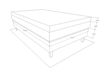 Charleston Kontinentalsäng 120 - Ljusgrå - Products - Möbler - Säng - Enkelsäng