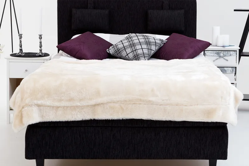 Charleston Kontinentalsäng 120x200 Fast Polyeterskum - Svart - Products - Möbler - Säng - Enkelsäng