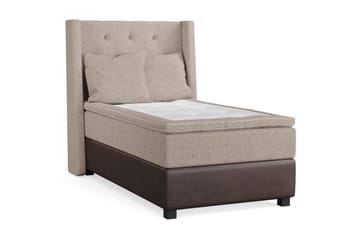 Cuba Sängpaket 105x200 med Två Beiga Kuddar - (+Fler val) Beige/Brun - Products - Möbler - Säng - Kontinentalsäng