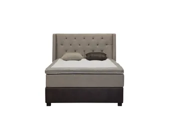 Cuba Sängpaket 120x200 med Två Beiga Kuddar - (+Fler val) Beige/Brun - Products - Möbler - Säng - Kontinentalsäng