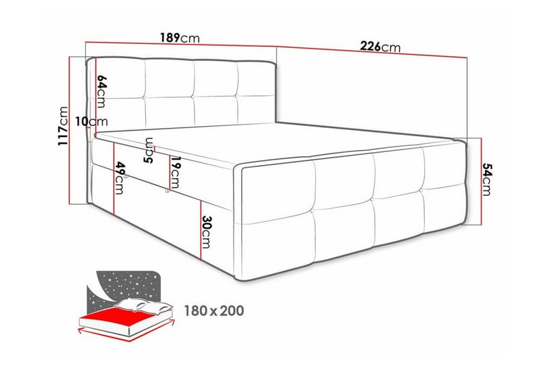 Derry Sängram 180x200 cm - Products - Möbler - Säng - Sängram & sängstomme