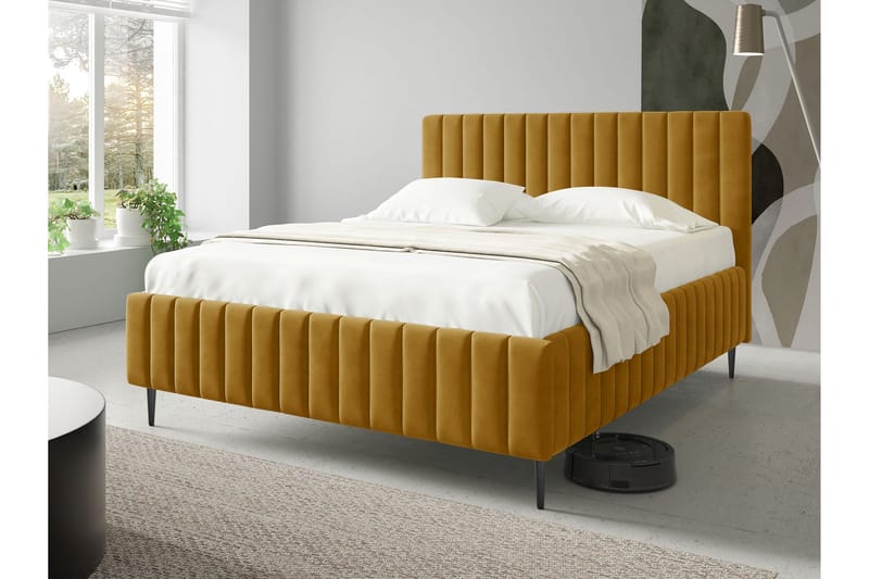 Desio Förvaringssäng 140x200 cm, Svart