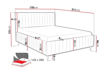 Desio Förvaringssäng 160x200 cm - Rosa - Products - Möbler - Säng - Säng med förvaring