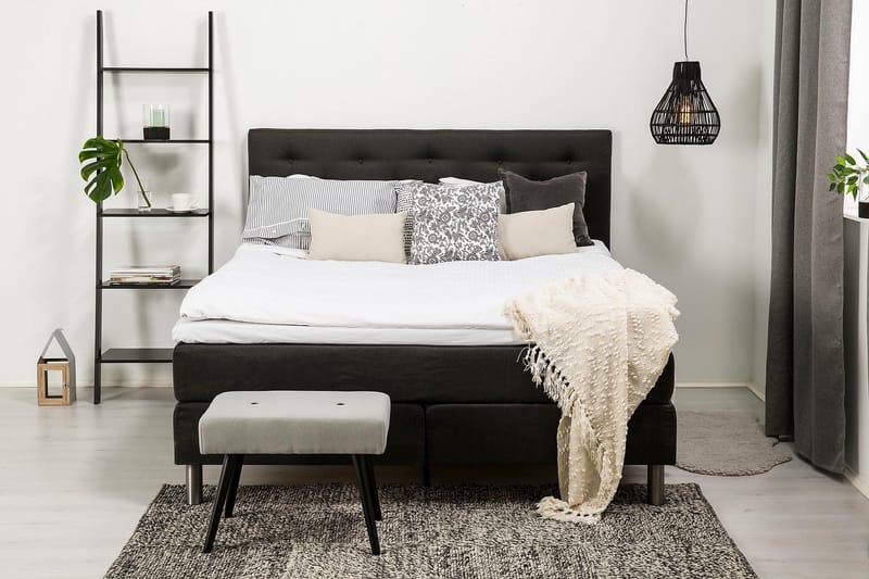 Diplomat Kontinentalsäng 180x200 - Mörkgrå - Products - Möbler - Säng - Kontinentalsäng