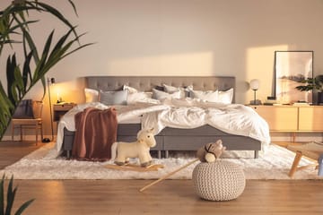 Ella Familjesäng 280x200  cm - (+Fler val) Ljusgrå - Products - Möbler - Säng - Kontinentalsäng