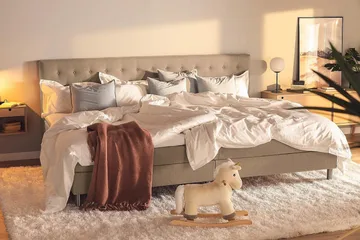 Ella Familjesäng 280x200  cm - (+Fler val) Mullvad - Products - Möbler - Säng - Kontinentalsäng