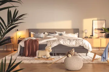 Ella Familjesäng Sängpaket 280x200  cm - (+Fler val) Ljusgrå - Products - Möbler - Säng - Kontinentalsäng
