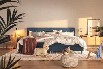 Ella Familjesäng Sängpaket 280x200  cm - (+Fler val) Mörkblå - Products - Möbler - Säng - Kontinentalsäng