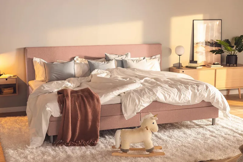 Ella Familjesäng Sängpaket 280x200  cm - (+Fler val) Rosa - Products - Möbler - Säng - Kontinentalsäng
