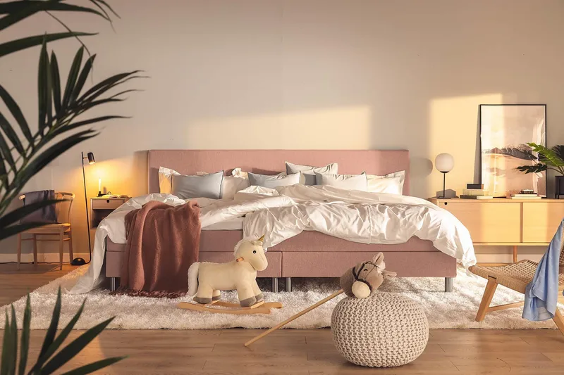 Ella Familjesäng Sängpaket 280x200  cm - (+Fler val) Rosa - Products - Möbler - Säng - Kontinentalsäng