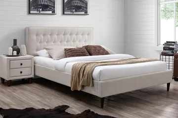 Emilia Sängram 90x200 cm - Ljusbeige - Products - Möbler - Säng - Sängram & sängstomme