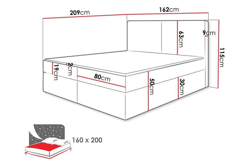 Garris Sängpaket Kontinentalsäng 160x200 cm - Grön - Products - Möbler - Säng - Komplett sängpaket