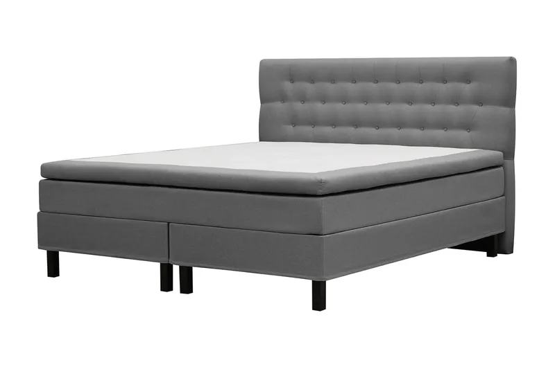 Hilton Komplett Sängpaket 160x200 cm Kontinentalsäng med diamant sänggavel - Grå - Products - Möbler - Säng - Kontinentalsäng