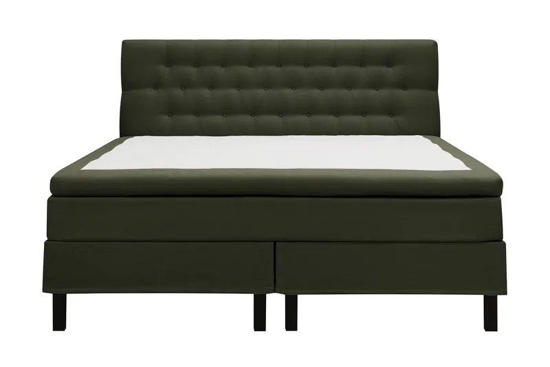 Hilton Komplett Sängpaket 160x200 cm Kontinentalsäng med diamant sänggavel, Grön