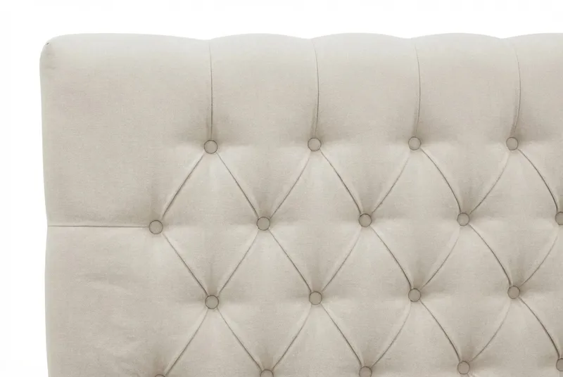 Hilton Lyx Komplett Sängpaket 180x200 cm Kontinentalsäng med knappad sänggavel i chenille - Beige - Products - Möbler - Säng - Kontinentalsäng