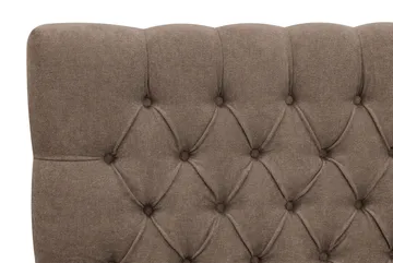 Hilton Lyx Komplett Sängpaket 180x200 cm Kontinentalsäng med knappad sänggavel i chenille - Mörkbrun - Products - Möbler - Säng - Kontinentalsäng