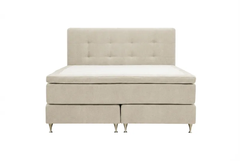 Hilton Premium Komplett Sängpaket 180x200 cm Kontinentalsäng med Sänggavel - Beige Tyg - Products - Möbler - Säng - Kontinentalsäng