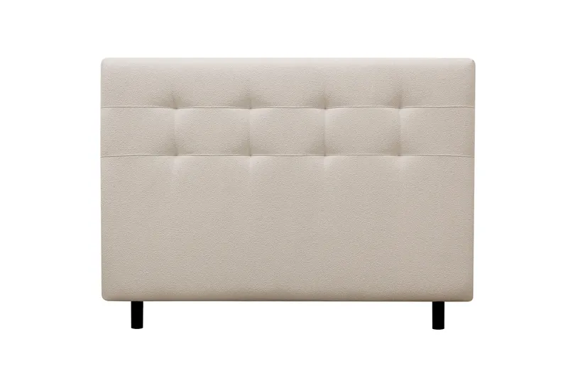 Hilton Premium Komplett Sängpaket 180x200 cm Kontinentalsäng med Sänggavel - Ljusbeige Bouclé - Products - Möbler - Säng - Kontinentalsäng