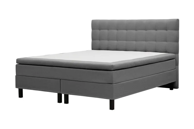 HVILA Classic Komplett Sängpaket 160x200 cm Kontinentalsäng med rutad sänggavel - Grå - Products - Möbler - Säng - Kontinentalsäng