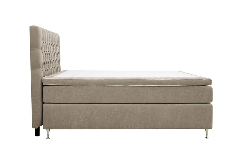 HVILA Lyx Komplett Sängpaket 160x200 cm Kontinentalsäng med knappad sänggavel i chenille - Brun - Products - Möbler - Säng - Komplett sängpaket
