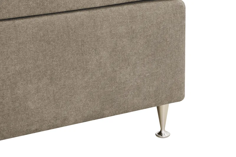 HVILA Lyx Komplett Sängpaket 160x200 cm Kontinentalsäng med knappad sänggavel i chenille - Brun - Products - Möbler - Säng - Komplett sängpaket