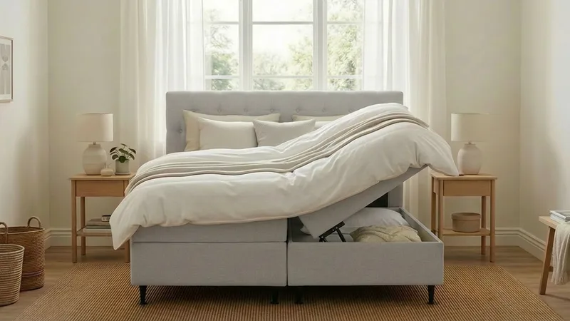 HVILA Plus Komplett Sängpaket med Förvaring 160x200 cm - Grå - Products - Möbler - Säng - Komplett sängpaket