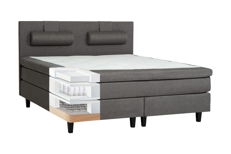 James Kontinentalsäng 180x200 cm - Ljusgrå - Products - Möbler - Säng - Kontinentalsäng