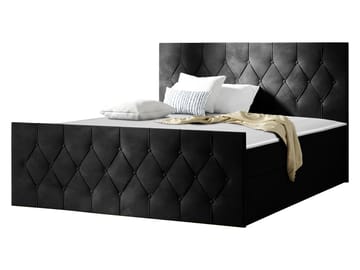 Jitendra Sängpaket Kontinentalsäng 120x200 cm med Förvaring, Svart