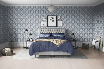 Joluma Kontinentalsäng Fast 105x200 cm - (+Fler val) 105x200 cm Ljusgrå - Products - Möbler - Säng - Kontinentalsäng