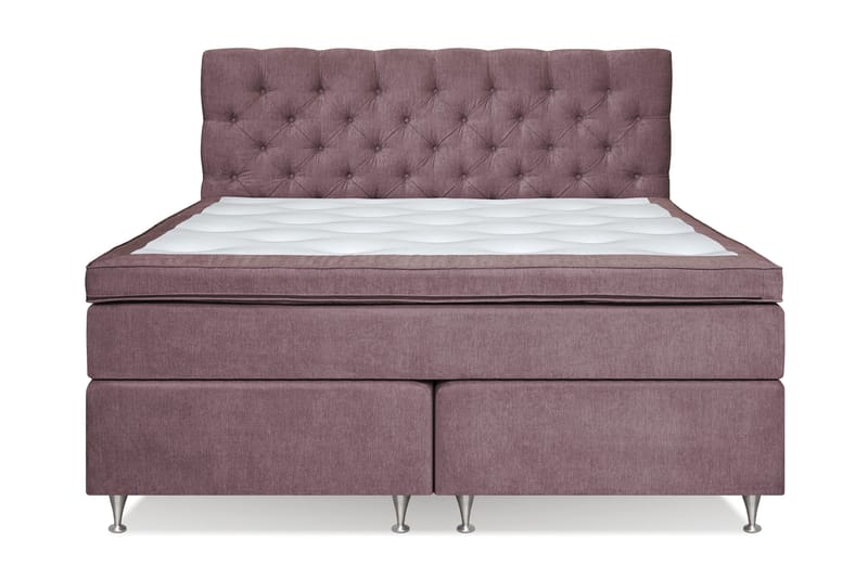 Joluma Sängpaket Fast/Medium 160x200 cm - (+Fler val) 160x200 cm Mörkrosa - Products - Möbler - Säng - Kontinentalsäng