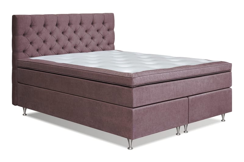 Joluma Sängpaket Fast/Medium 160x200 cm - (+Fler val) 160x200 cm Mörkrosa - Products - Möbler - Säng - Kontinentalsäng