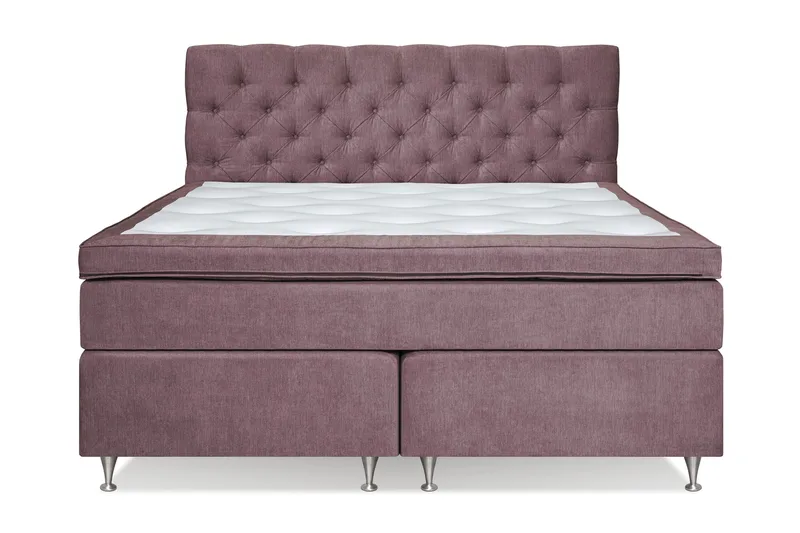 Joluma Sängpaket Fast/Medium 180x200 cm - (+Fler val) 180x200 cm Mörkrosa - Products - Möbler - Säng - Kontinentalsäng