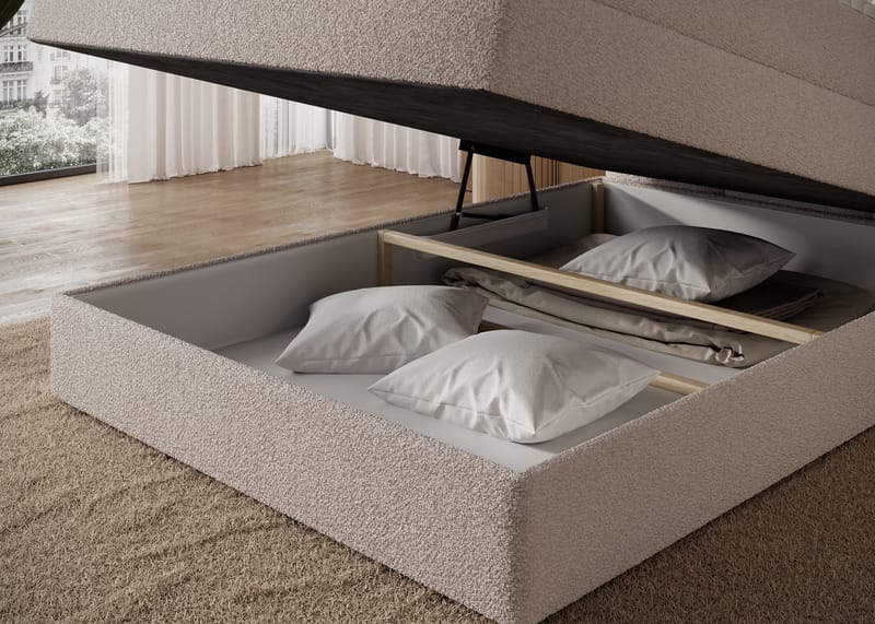 Kasped Sängpaket Kontinentalsäng med förvaring 120x200 cm - svart - Products - Möbler - Säng - Säng med förvaring