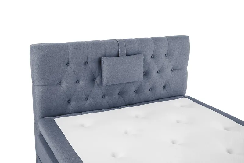 Lucky Komplett Sängpaket 120x200 Latex Diamant Sänggavel - Nackkudde Liten Mörkblå - Products - Möbler - Säng - Enkelsäng