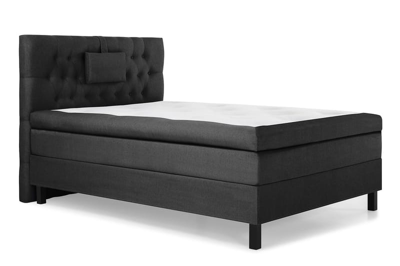 Lucky Komplett Sängpaket 120x200 Latex Diamant Sänggavel - Nackkudde Liten Svart/Grå - Products - Möbler - Säng - Enkelsäng