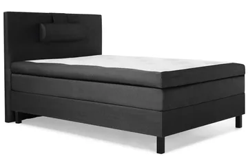 Lucky Komplett Sängpaket 120x200 Memory Slät Sänggavel  N - Nackkudde Stor Svart/Grå - Products - Möbler - Säng - Enkelsäng