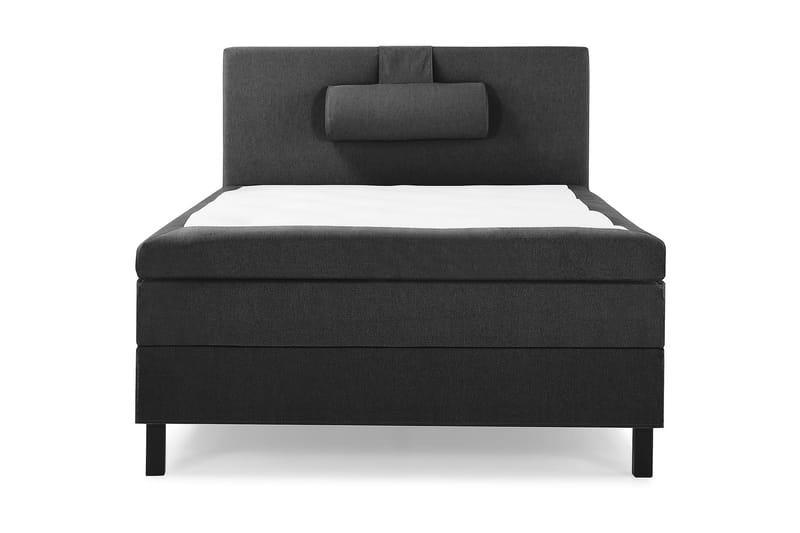Lucky Komplett Sängpaket 120x200 Memory Slät Sänggavel  N, Nackkudde Stor Svart/Grå