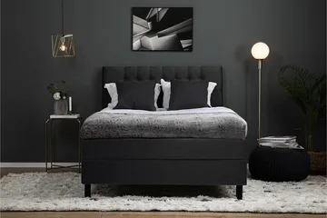 Lucky Komplett Sängpaket 120x200 Polyeter Diamant - Svart/Grå - Products - Möbler - Säng - Enkelsäng