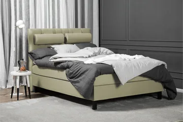 Lucky Komplett Sängpaket 140x200 Latex Diamant Sänggavel - Nackkudde Liten Grön - Products - Möbler - Säng - Kontinentalsäng