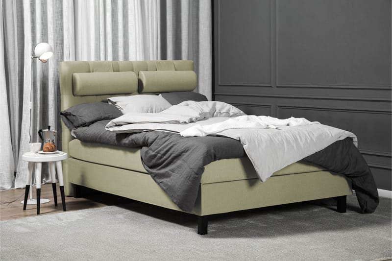 Lucky Komplett Sängpaket 140x200 Latex Diamant Sänggavel - Nackkudde Liten Grön - Products - Möbler - Säng - Kontinentalsäng