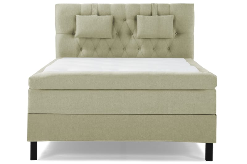 Lucky Komplett Sängpaket 140x200 Latex Diamant Sänggavel, Nackkudde Liten Grön