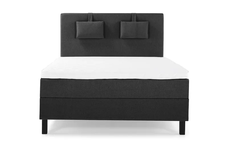 Lucky Komplett Sängpaket 140x200 Skum Slät - Nackkudde Liten Svart/Grå - Products - Möbler - Säng - Kontinentalsäng